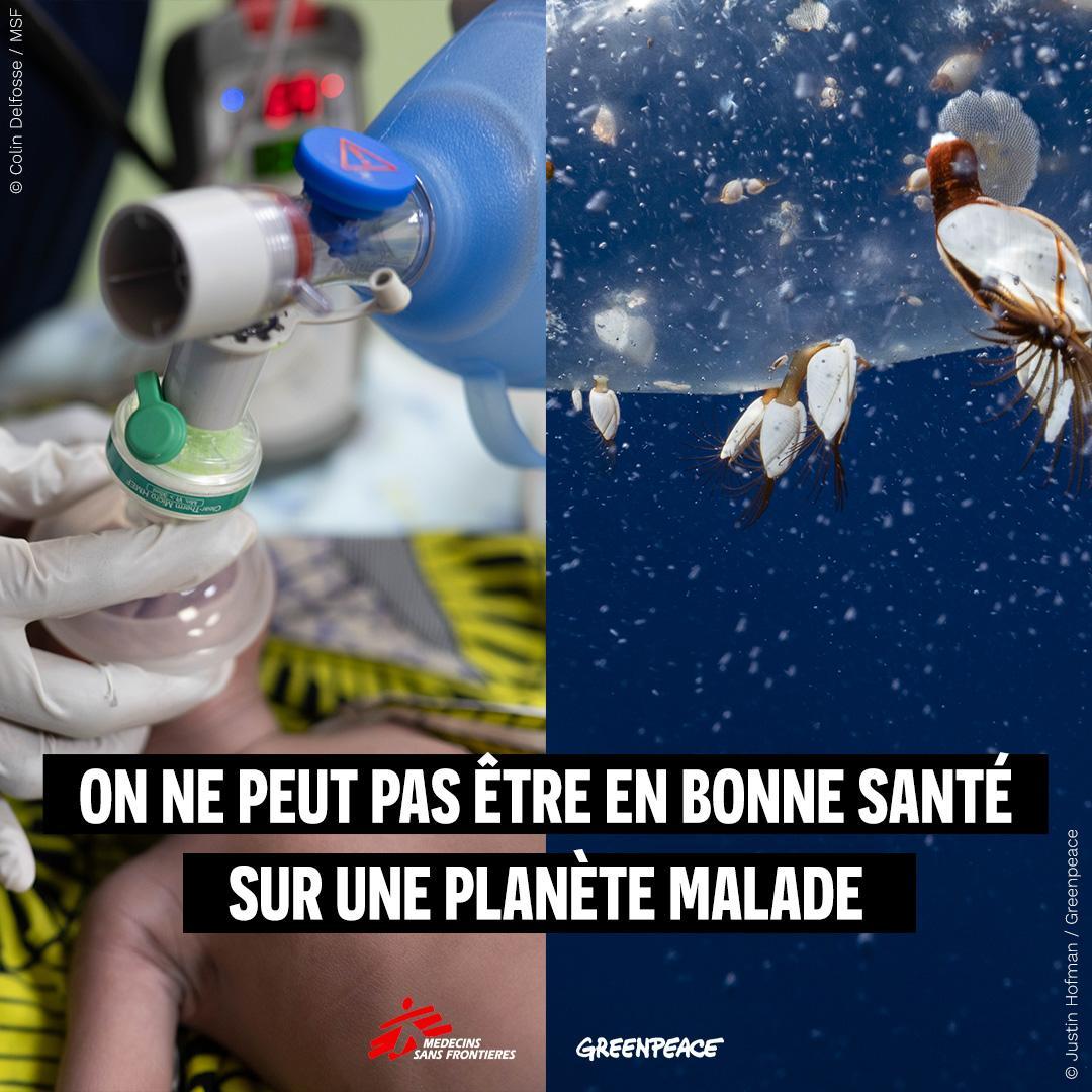 On ne peut pas être en bonne santé sur une planète malade, campagne Greenpeace/MSF Luxembourg