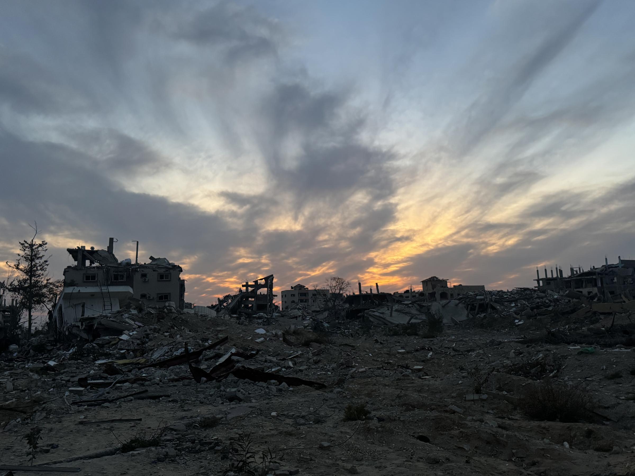 Ruines de la ville de Gaza.