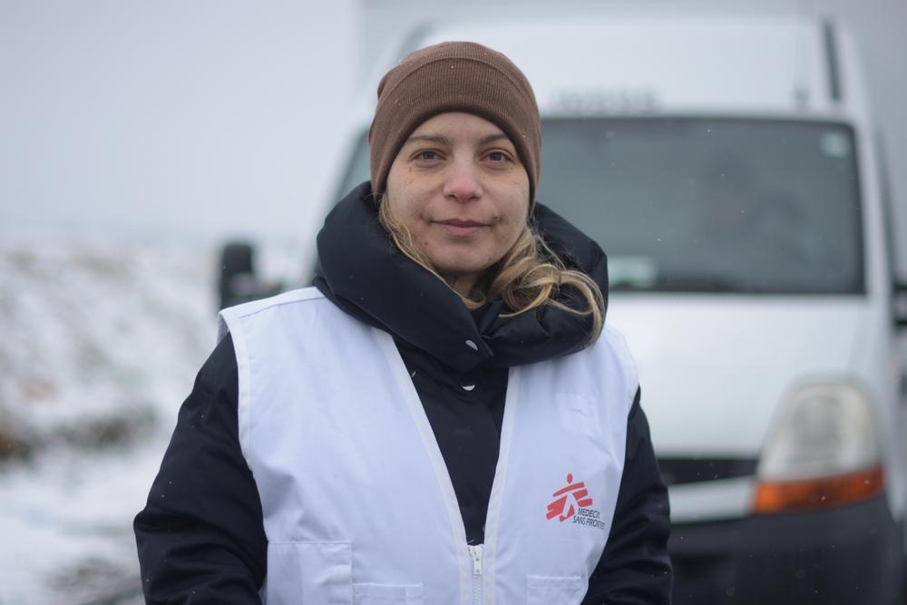 Portrait of Christina Psarra, directrice exécutive de MSF en Grèce