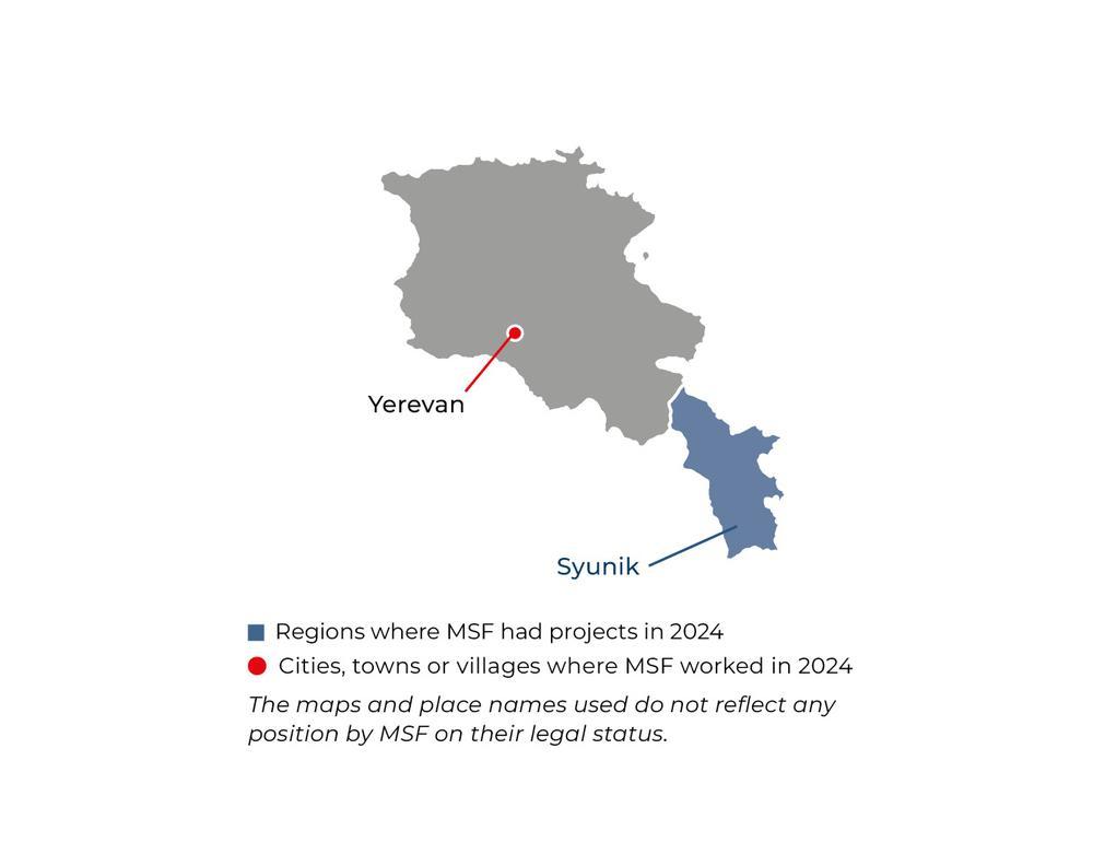 Armenia IAR map 2024 ©MSF