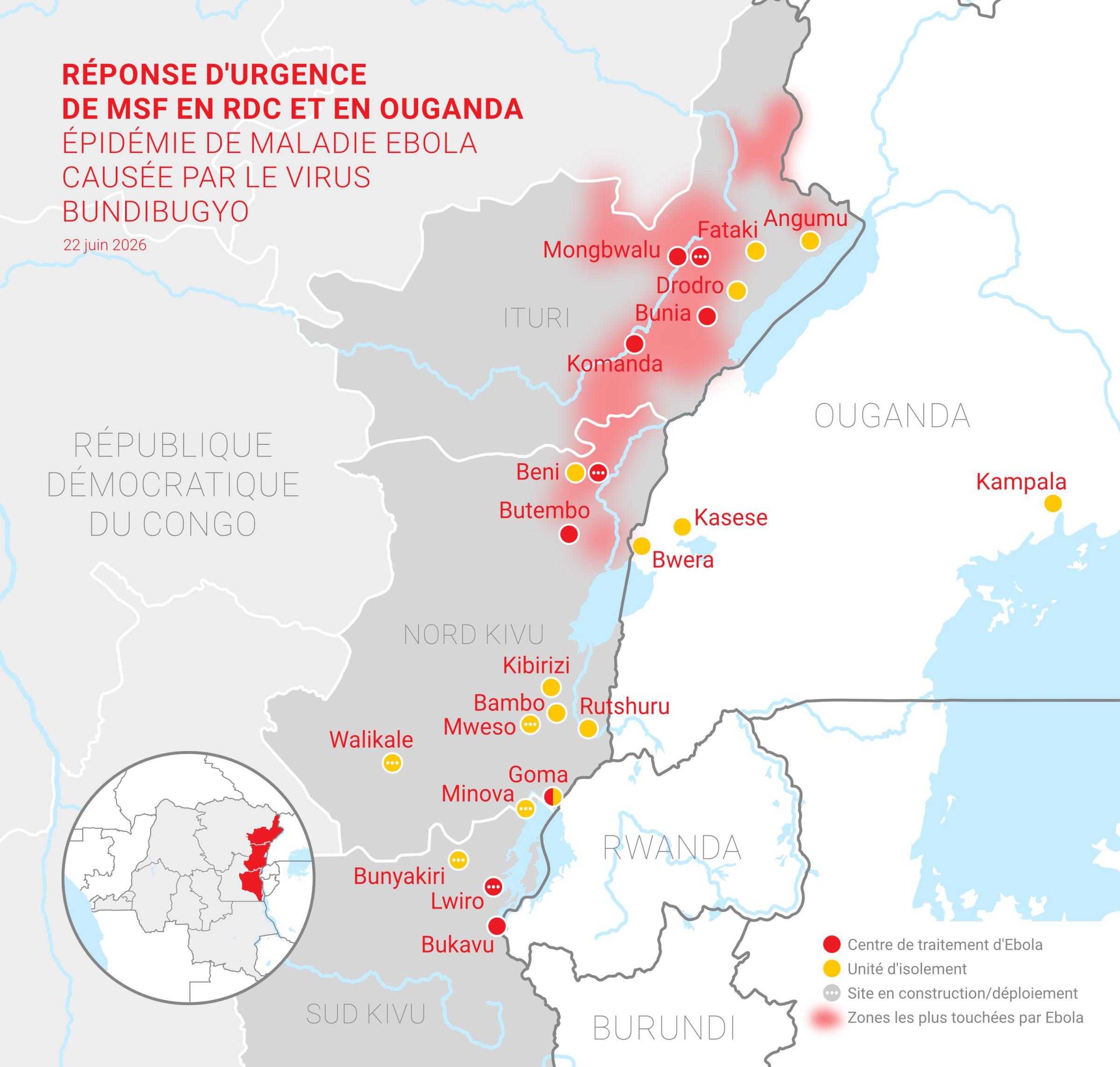 Réponse de MSF à Ebola en RDC et en Ouganda face à l'épidémie de maladie Ebola
