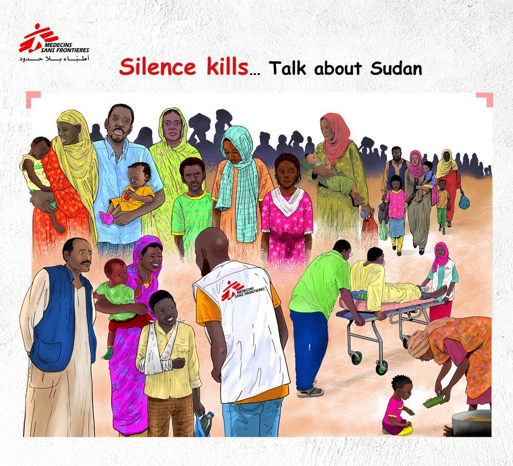 Illustration réalisée par des dessinateurs soudanais du réseau du magazine Khartoon. © Amani Al-Zein and Nader Jenni/Khartoon Mazagine for MSF