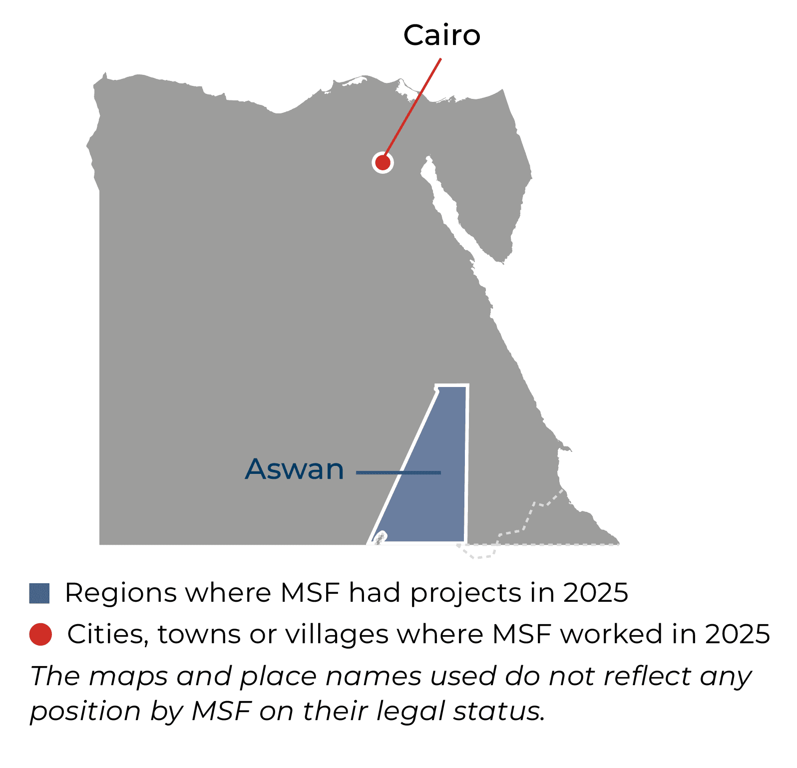 Egypt IAR 2025 map © MSF