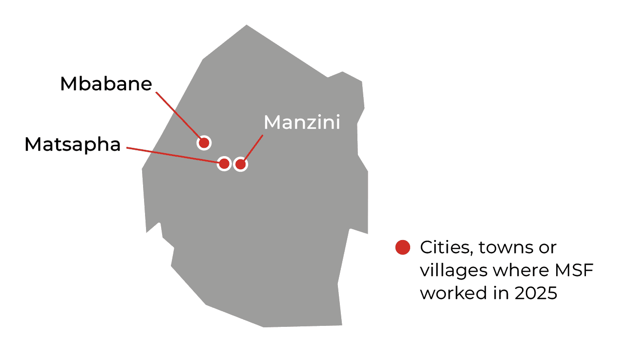 Eswatini IAR 2025 map © MSF