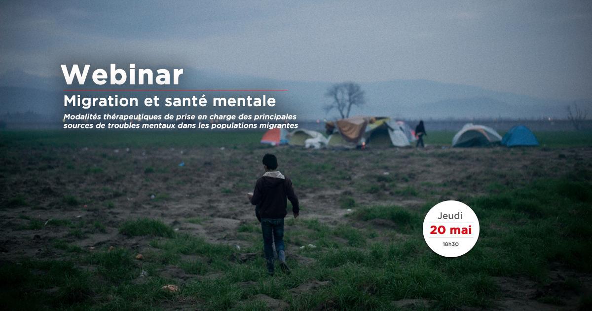 Visuel webinar migration et santé mentale, 20 mai 2021. MSF Luxembourg