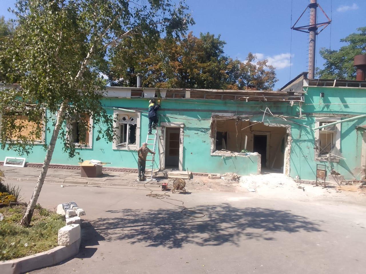 Kherson hospital after the bombing on 4 August 2023